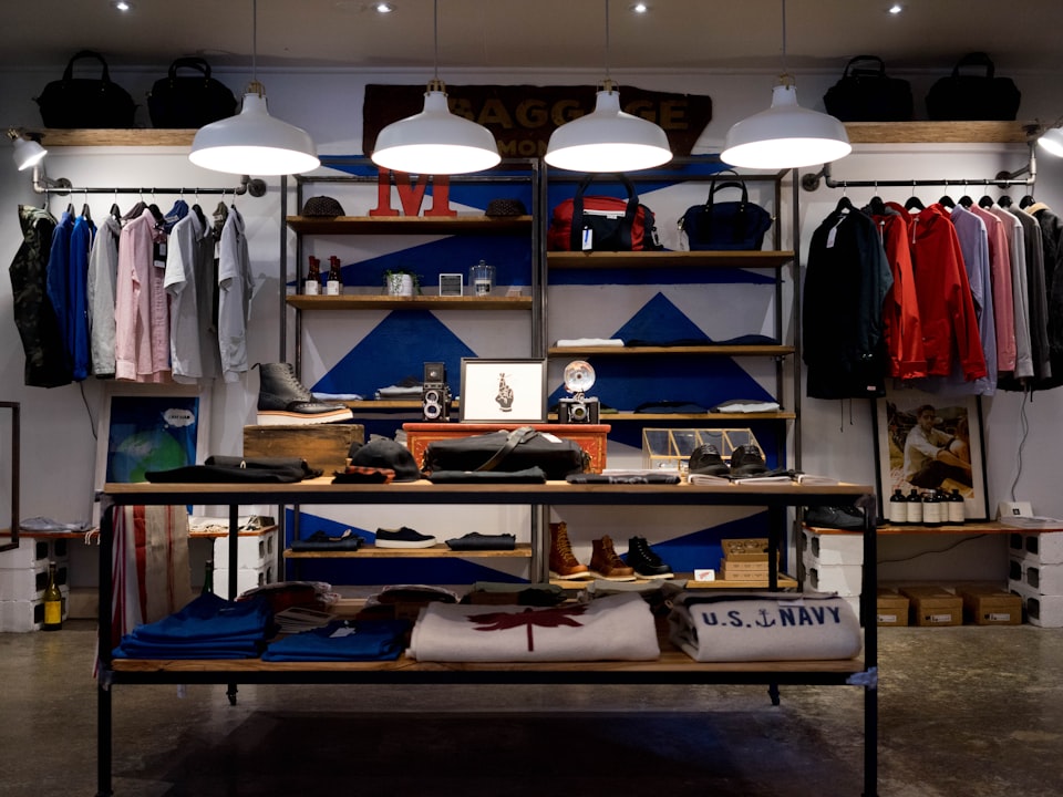 Interior of an independent retail clothing shop